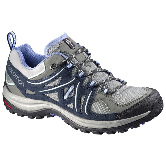 Salomon Israel ELLIPSE 2 AERO W - Womens Hiking Shoes - Navy/Silver (MGWU-08567)